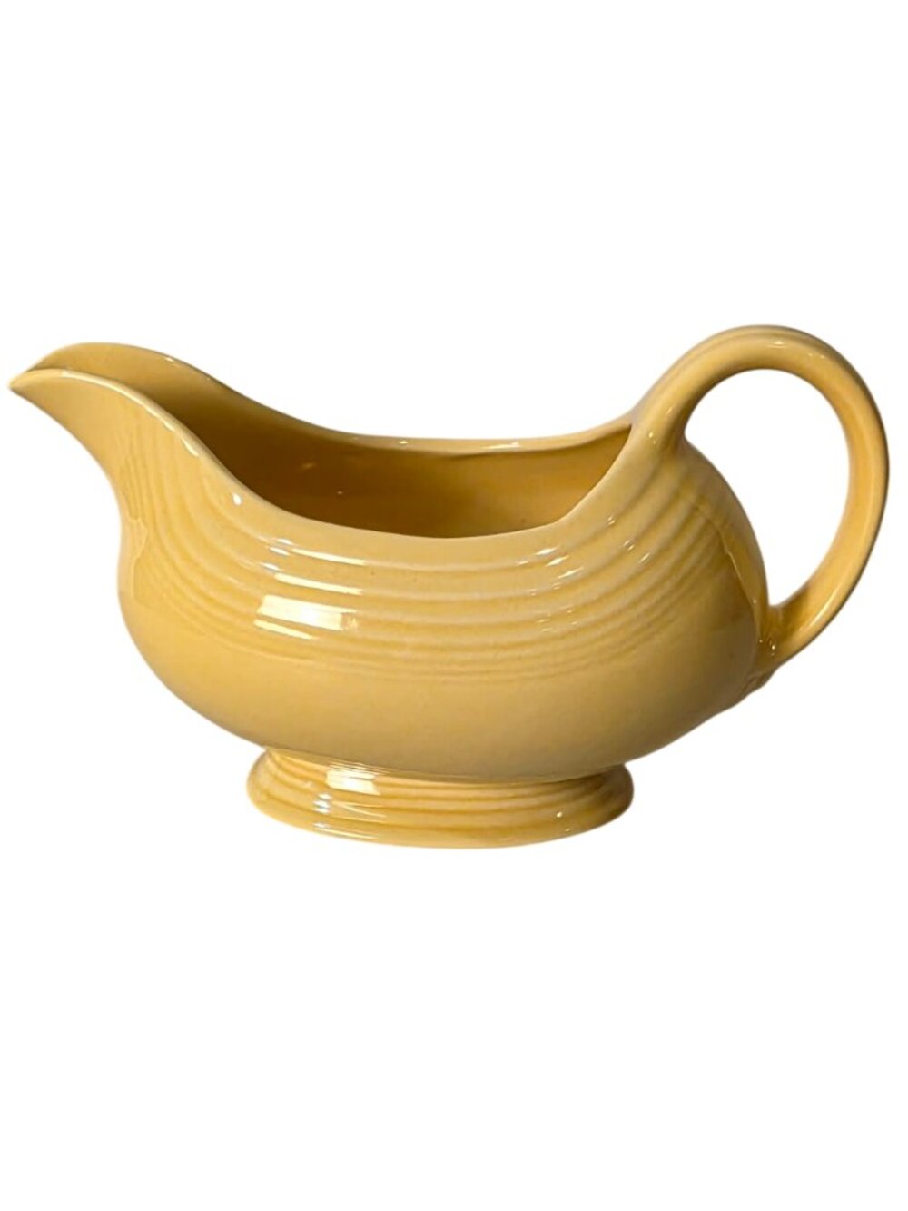 Fiestaware Sunflower Yellow Gravy Boat Ceramic Sauceboat Homer Laughlin